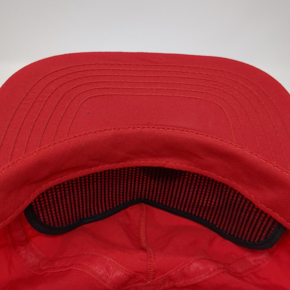 Baseball Snapback Hat Red One Size Solid Adjustab… - image 8